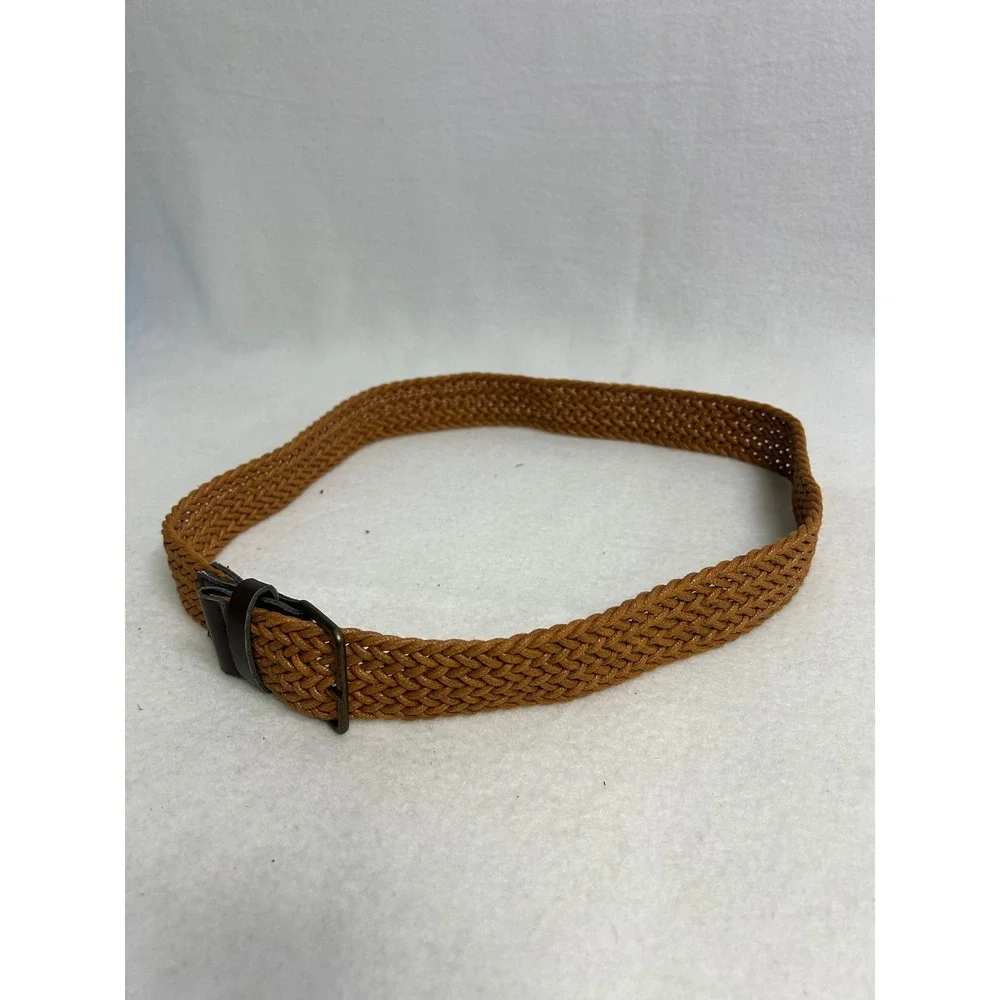 Boho Western Unbranded Women OS Tan Braided Woven Faux Leather‎ Trim Belt